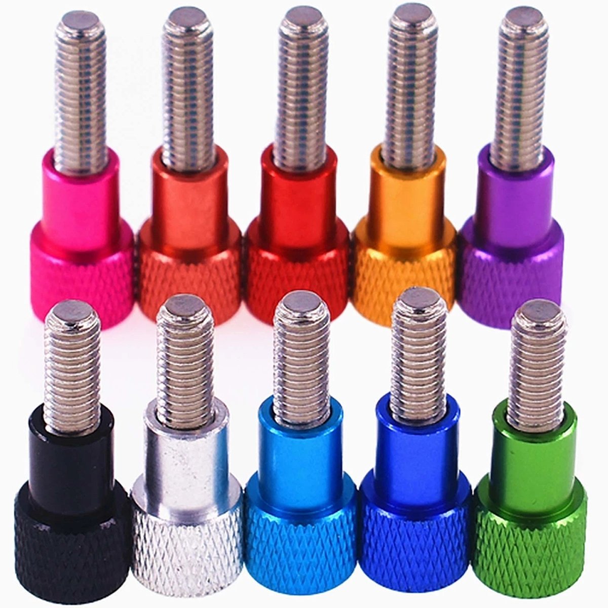 6 - 32 UNC Knurled Thumb Screws — Stepped Hand Grip, 10 Colors, 4–40mm - HomeDIYer