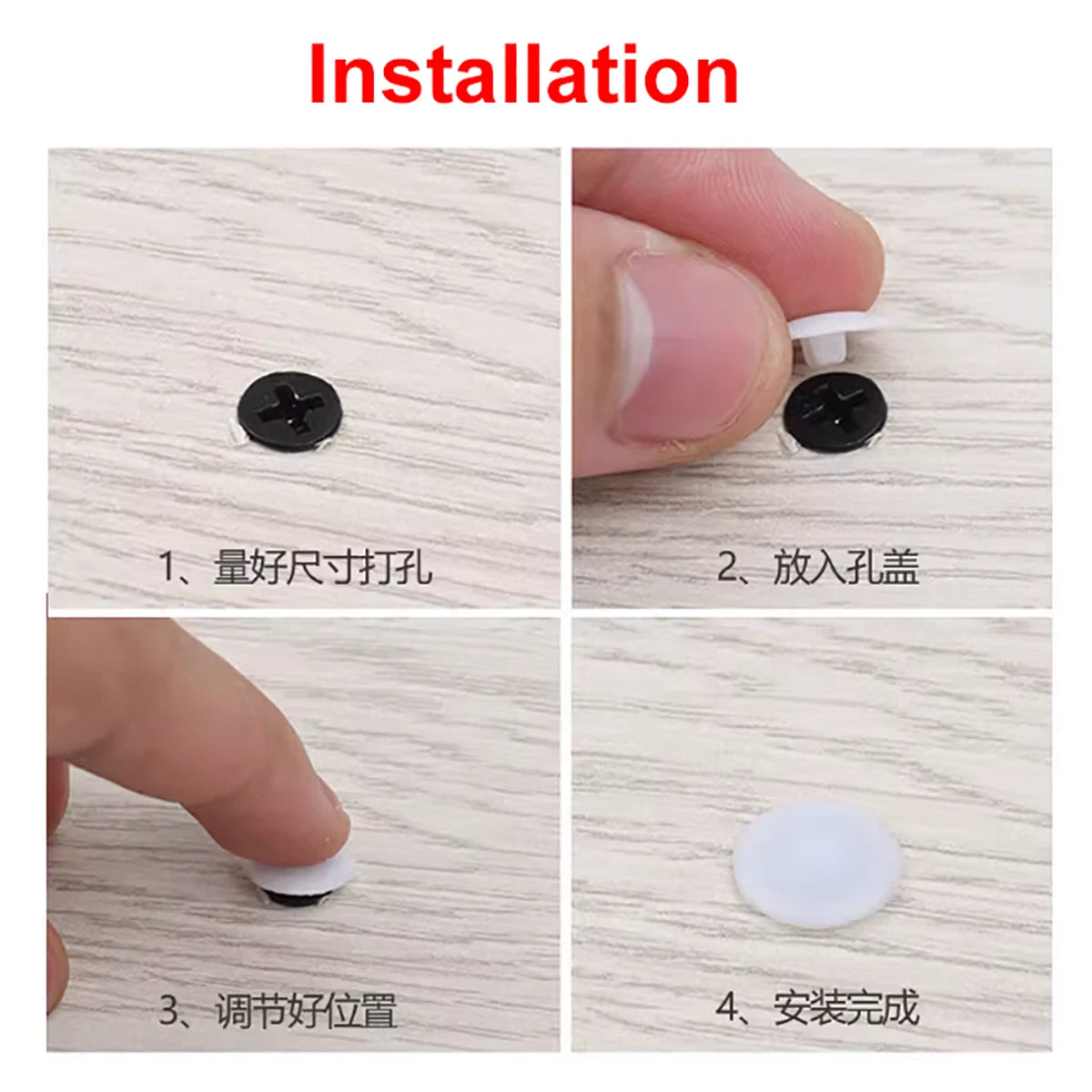 Plastic Screw Cover Caps – Snap‑On for 7‑8mm Phillips Flat Head Screws (19 Colors, Decorative)