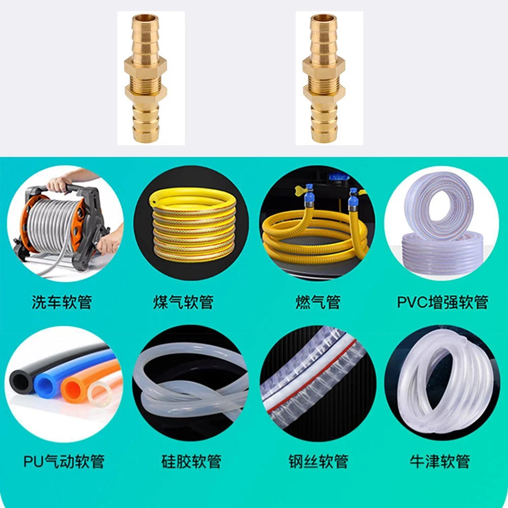 Copper Straight Hose Connector Double-Sided Female Thread