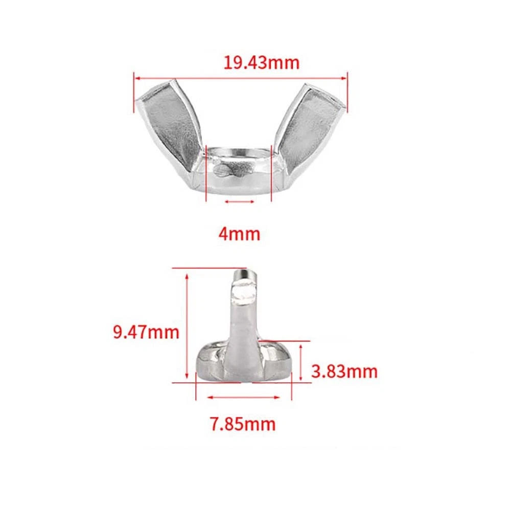 Wing Nuts M2 - M12 A2 A4 201 Stainless Steel Butterfly Nut To Fit Bolts & Screws