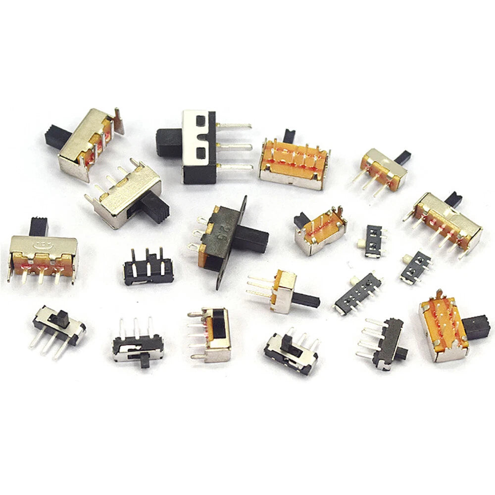 Miniature Slide Switch — SS SK MSK MSS Series, 2–8 Pin, Single/Double Row, PCB Mount