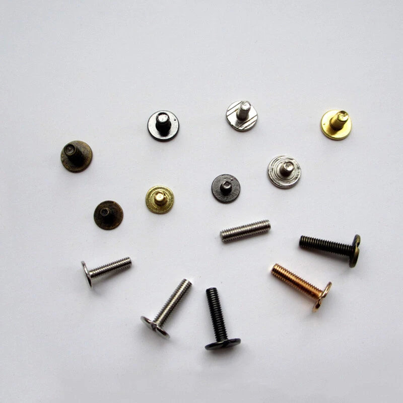 Rivets Base Buckle Iron Screws Leather Craft Grommets DIY Decorative 4/7/9/12mm
