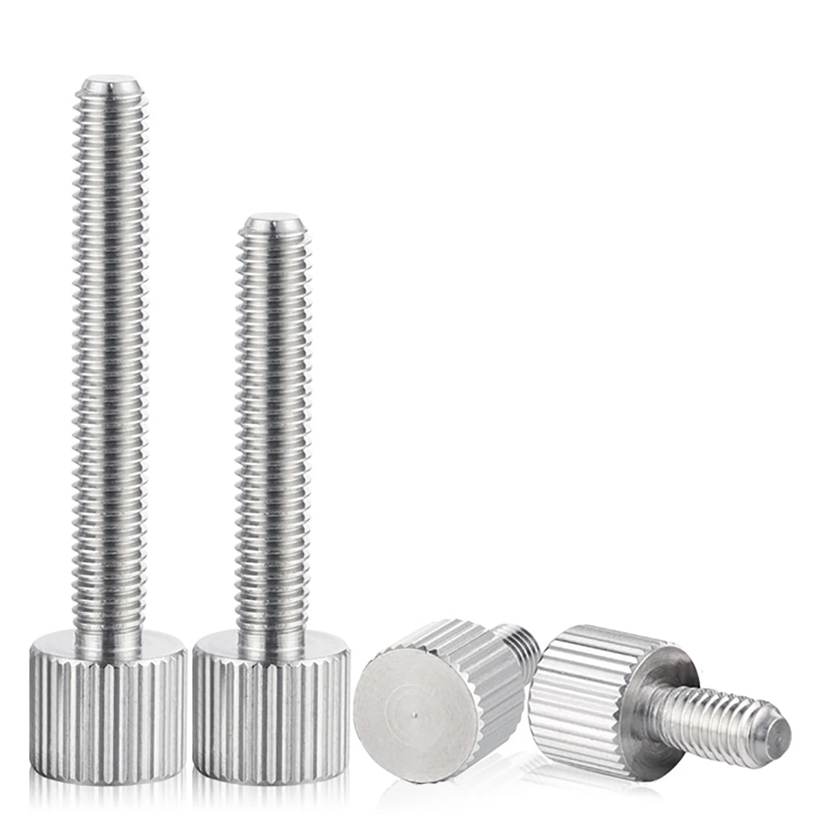 1 Pcs M3 M4 Knurled Thumb Screws Flat Head Thumb Screw Bolts Steel Nickle Plated