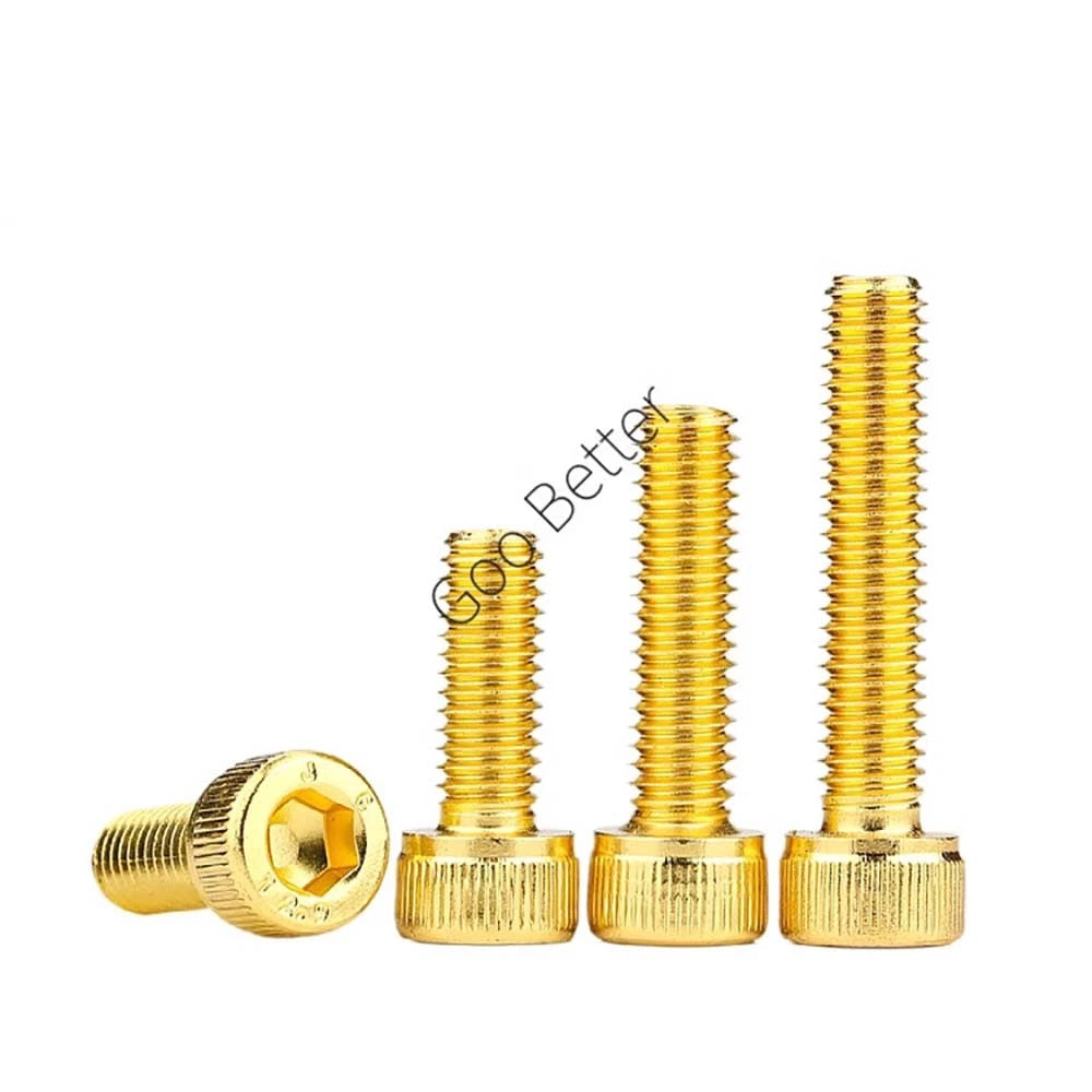 Titanium‑Coated Socket Head Cap Screws – Carbon Steel, M2 to M5, Fully Threaded