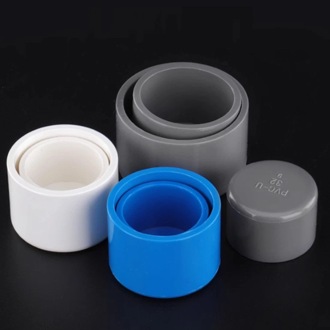 PVC Pipe End Cap Cover Stop Plug 20mm~200mm Pipe Fittings For Aquarium Pond