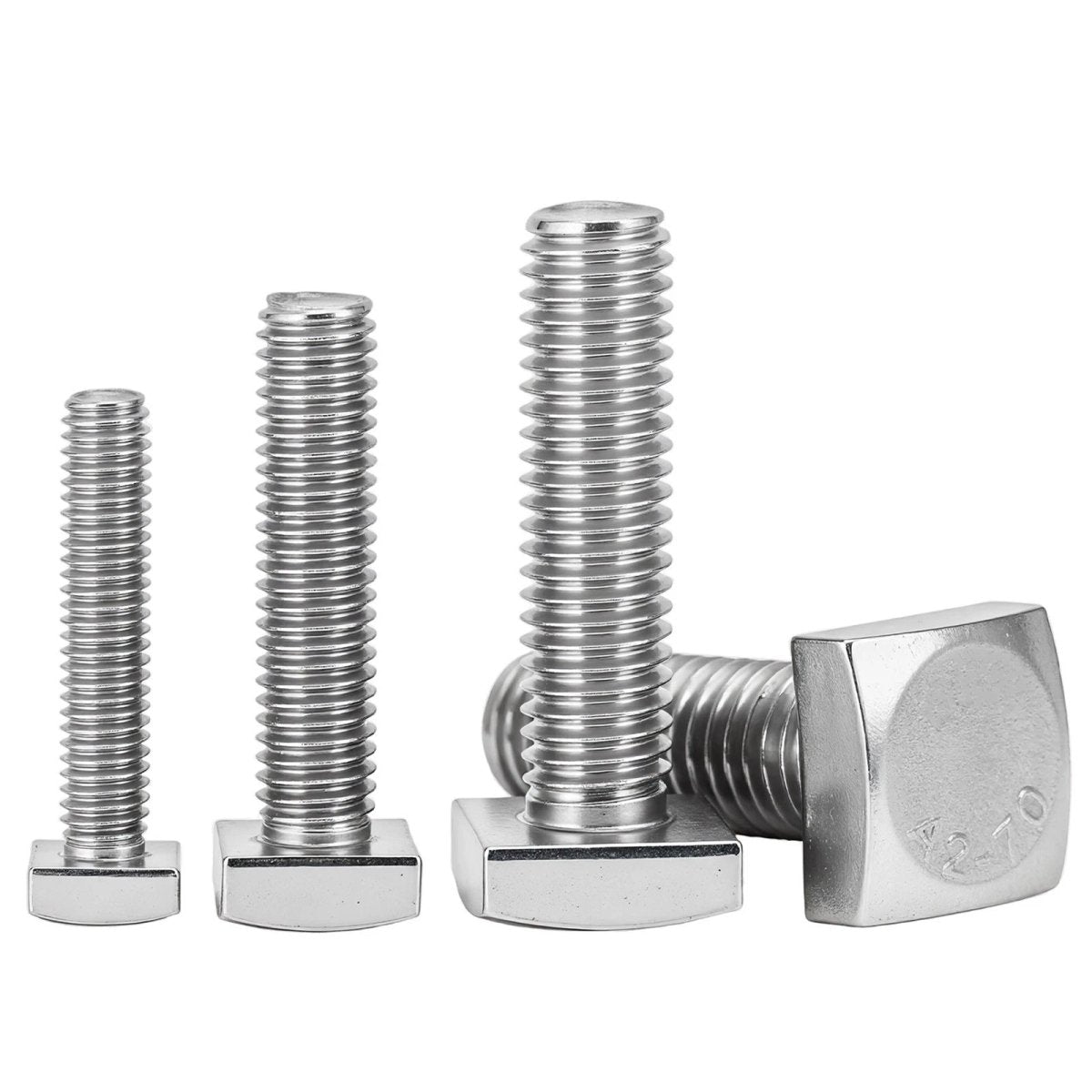 M8 M10 M12 Square Head Bolts Full Threaded 304 Stainless Steel 12–100mm - HomeDIYer