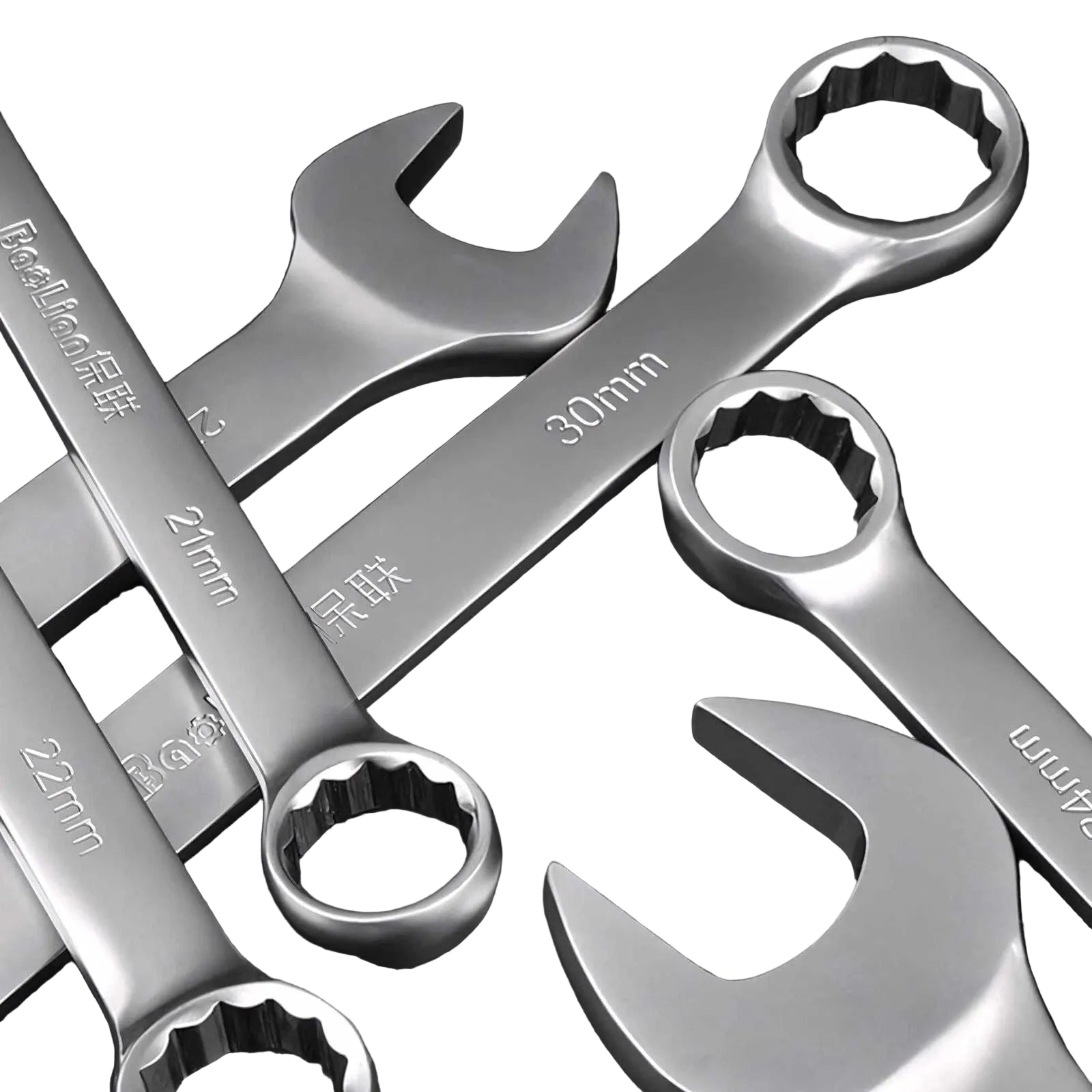 Matt Combination Wrench Set Ignition Spanner Steel Tools Metric SAE 6MM-50MM