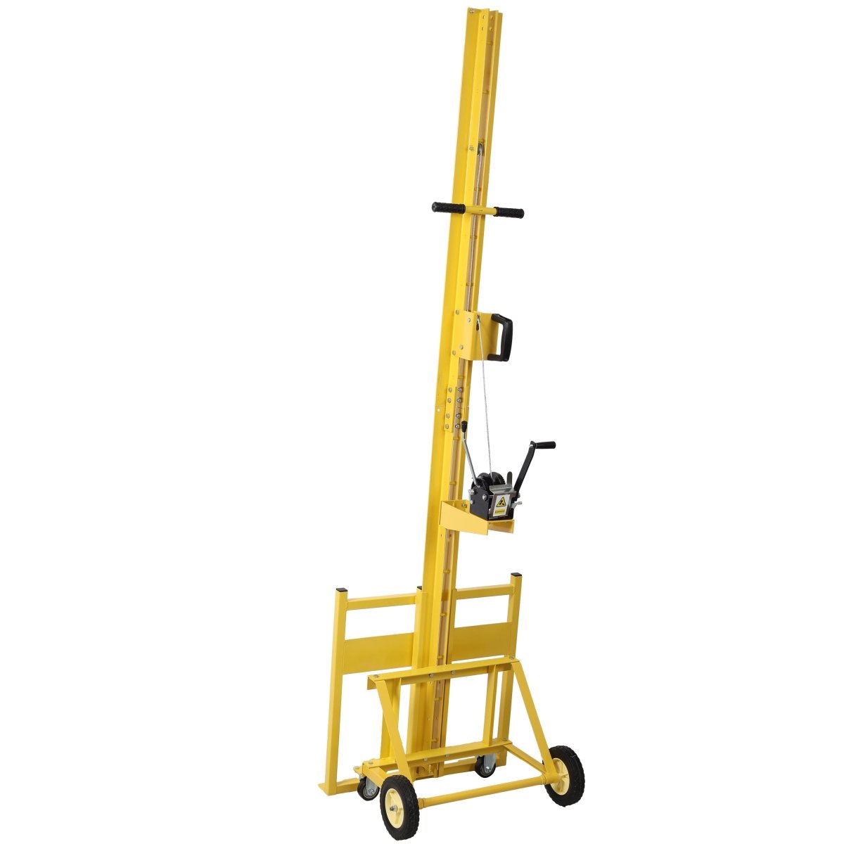 Drywall panel lift for walls, Load capacity 150LBS Heavy Duty Drywall Lifter, Use for drywall, OSB, plywood, insulation, cement board. Yellow Color - HomeDIYer