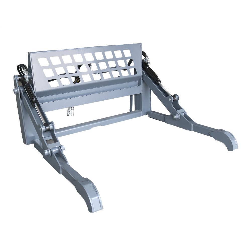 Skid Steer Two - Cylinder Pipe Pallet Fork Grapple - HomeDIYer