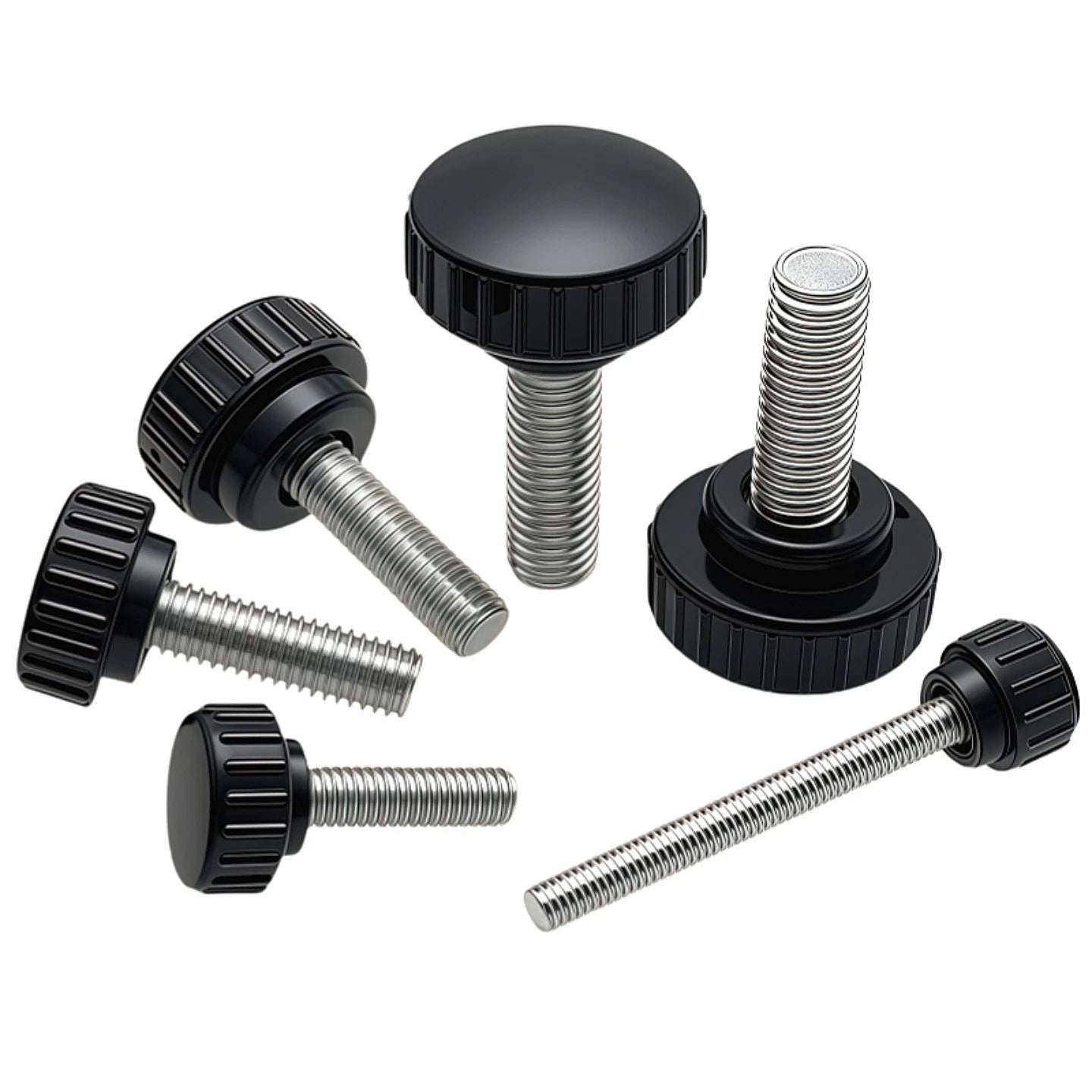 M3-M8 A2/304 Stainless Steel Plastic Knob Thumb Screws Hand Twist DIY Machinery
