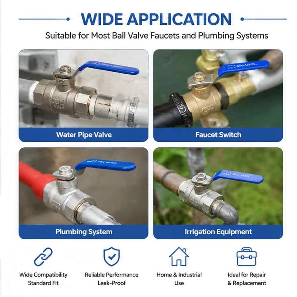 201 Stainless Steel Ball Valve Handle Accessories Water Pipe Valve Switch Wrench