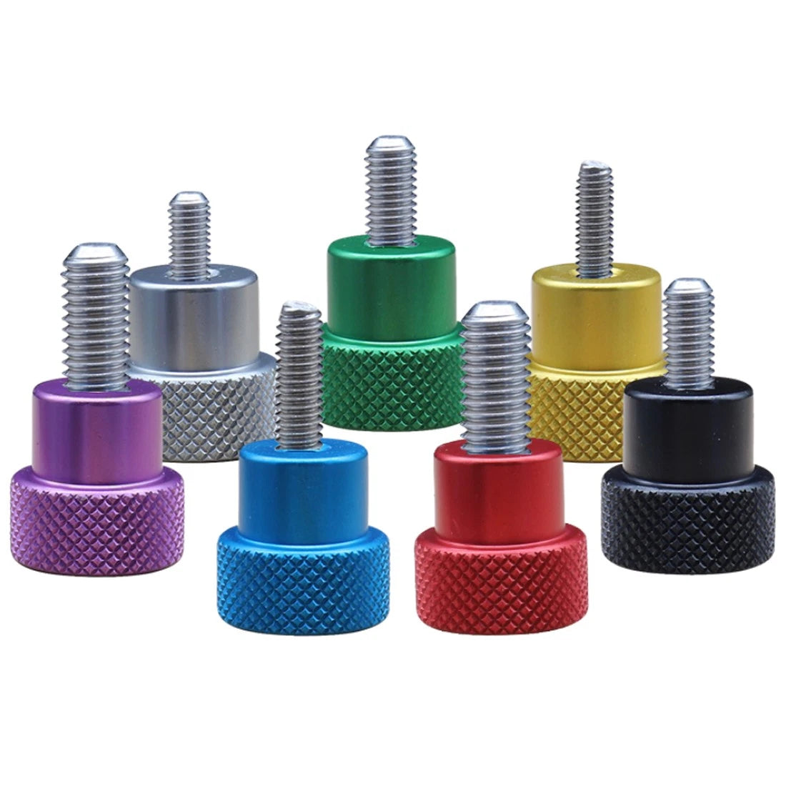 Aluminum+Stainless Steel Knurled Thumb Screws Hand Grip Knob Bolts M6 Step Bolt