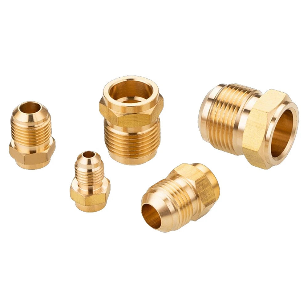 Brass Single Flare Fitting for Copper Refrigeration Tube — UNF Thread
