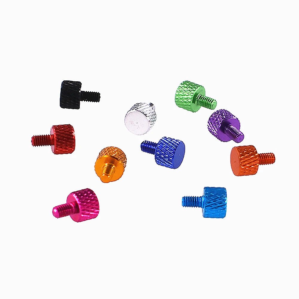 M3 Aluminum Alloy Knurled Thumb Screws PC Case Hand Grip Bolts丨Head Ø7*5⁄Ø5*5 - HomeDIYer
