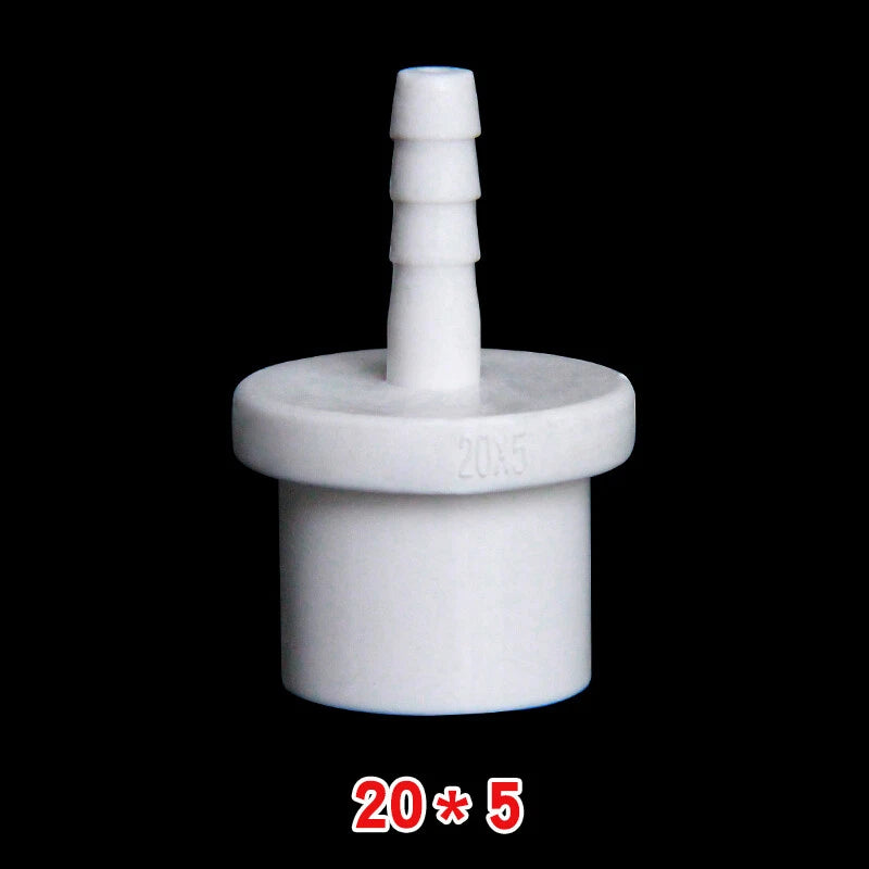 20mm 25mm White Pagoda PVC Pipe Connector Fittings Adapter To Hose OD 5mm-20mm