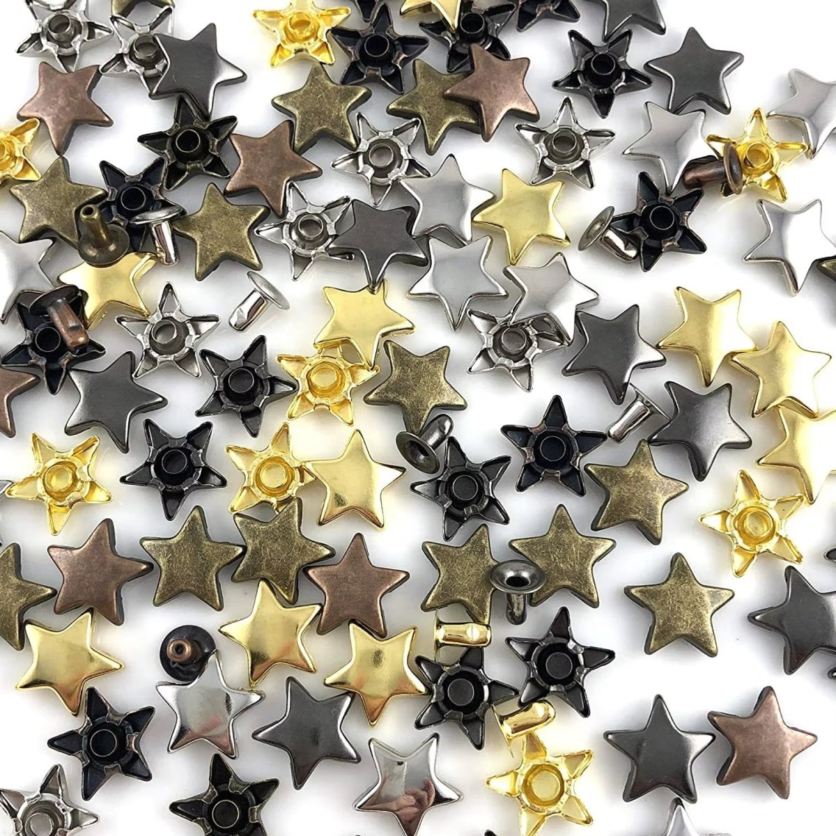 200Sets Gun Metal Star Rivets for Leather Star Rivet Studs Garment Rivets Leather Rivets Studs and Spikes for Leather Craft DIY - HomeDIYer