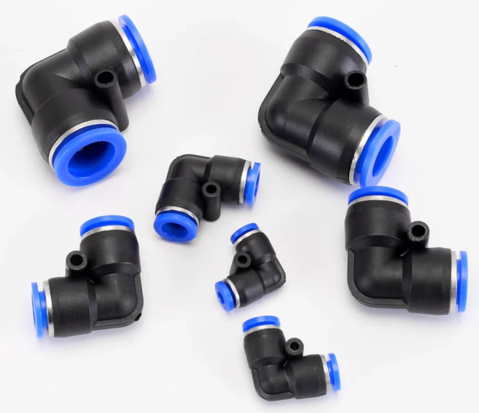 Nylon Pneumatic Push-fit Elbow Connector — Y-Shape, Cross & L-Shape | Air Line Tube Fitting