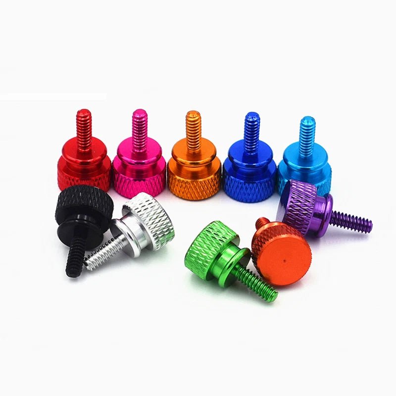 6 - 32 UNC Flat Head Knurled Thumb Screws – Aluminum Alloy, 10mm / 20mm Lengths - HomeDIYer