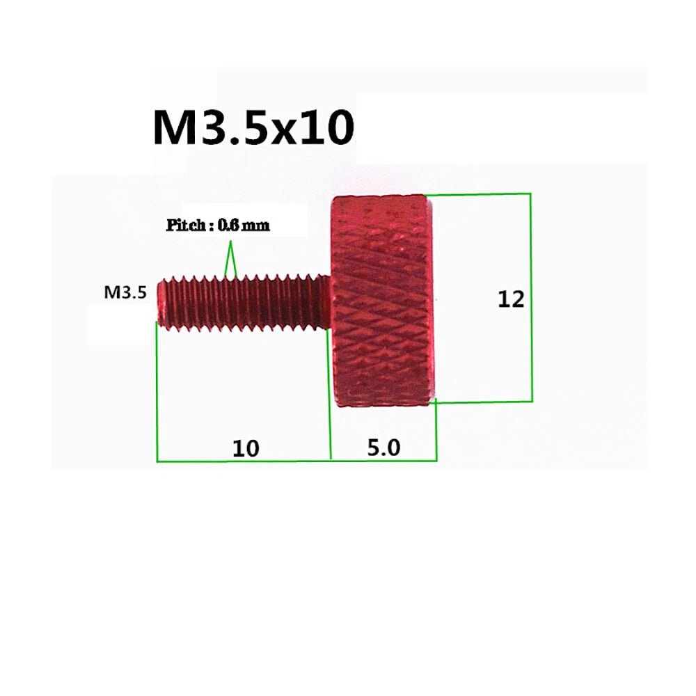 M3.5 Aluminum Alloy Knurled Thumb Screws – Hand Grip Knob Bolts for PC Computer Case (4.5‑25mm) - HomeDIYer