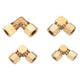 Brass Double Compression 90° Elbow Tube Fitting for Copper Pipe — 6mm to 12.7mm