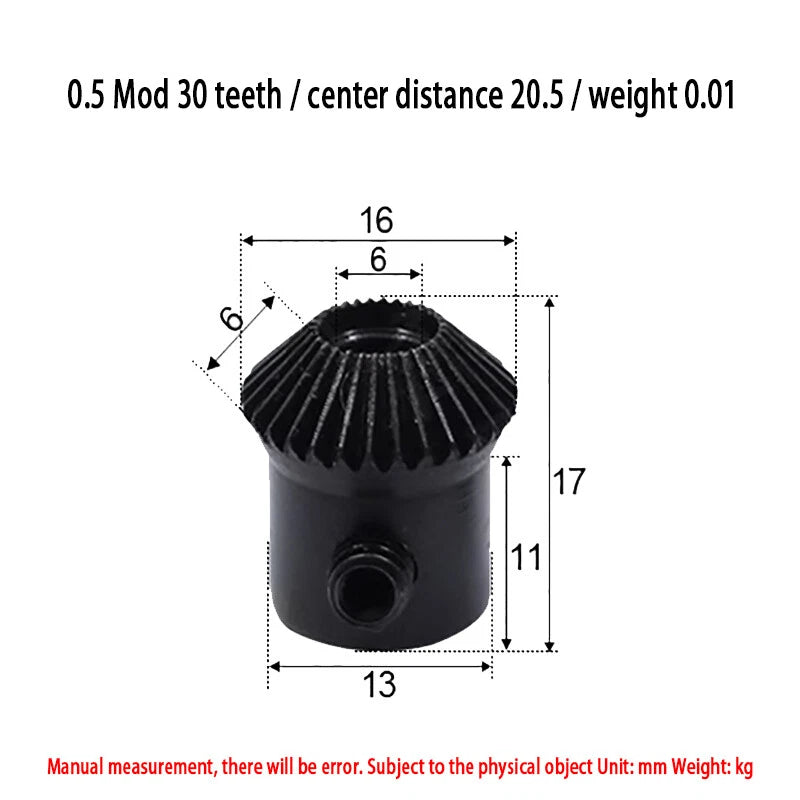 0.5/1/1.25/1.5/2 Mod Bevel Gear 12-40 Teeth Transmission Gears Bevel Teeth 90°