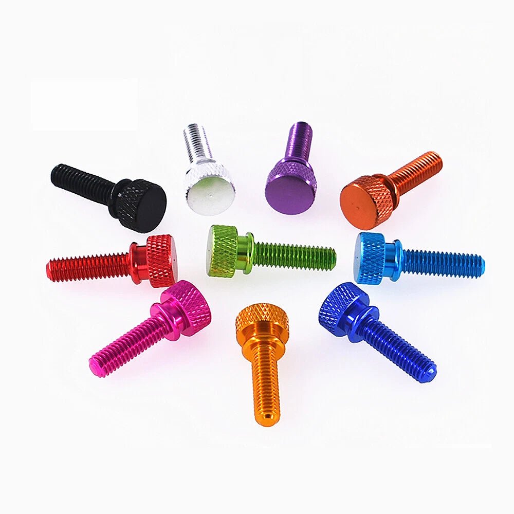 M3.5–M6 Anodised Aluminium Knurled Thumb Screws – Hand Grip Knob Bolts (Colourful, PC Modding, DIY) - HomeDIYer