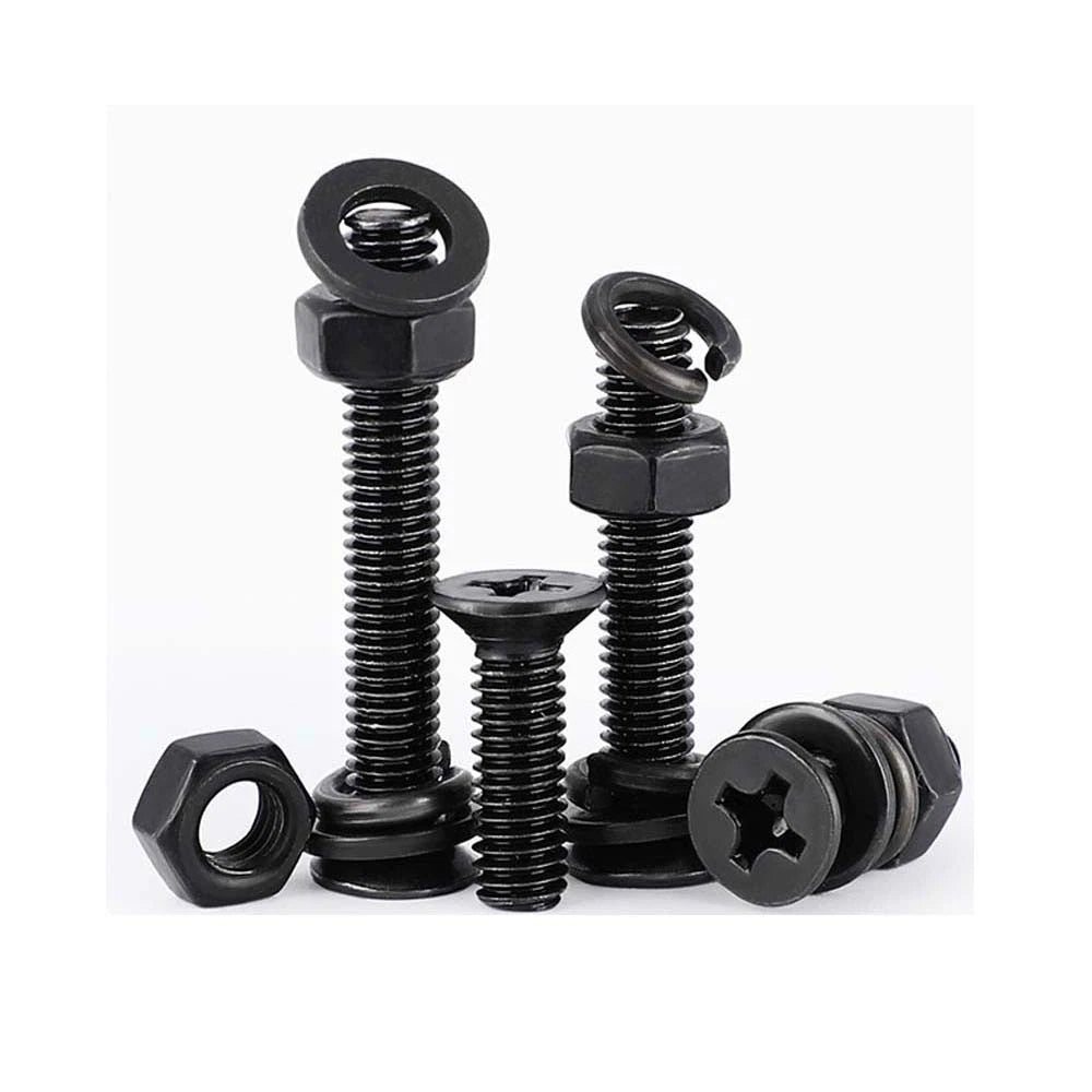 M2–M6 Phillips Countersunk Head Machine Screws with Nut and Washer | Carbon Steel Bolt Set - HomeDIYer