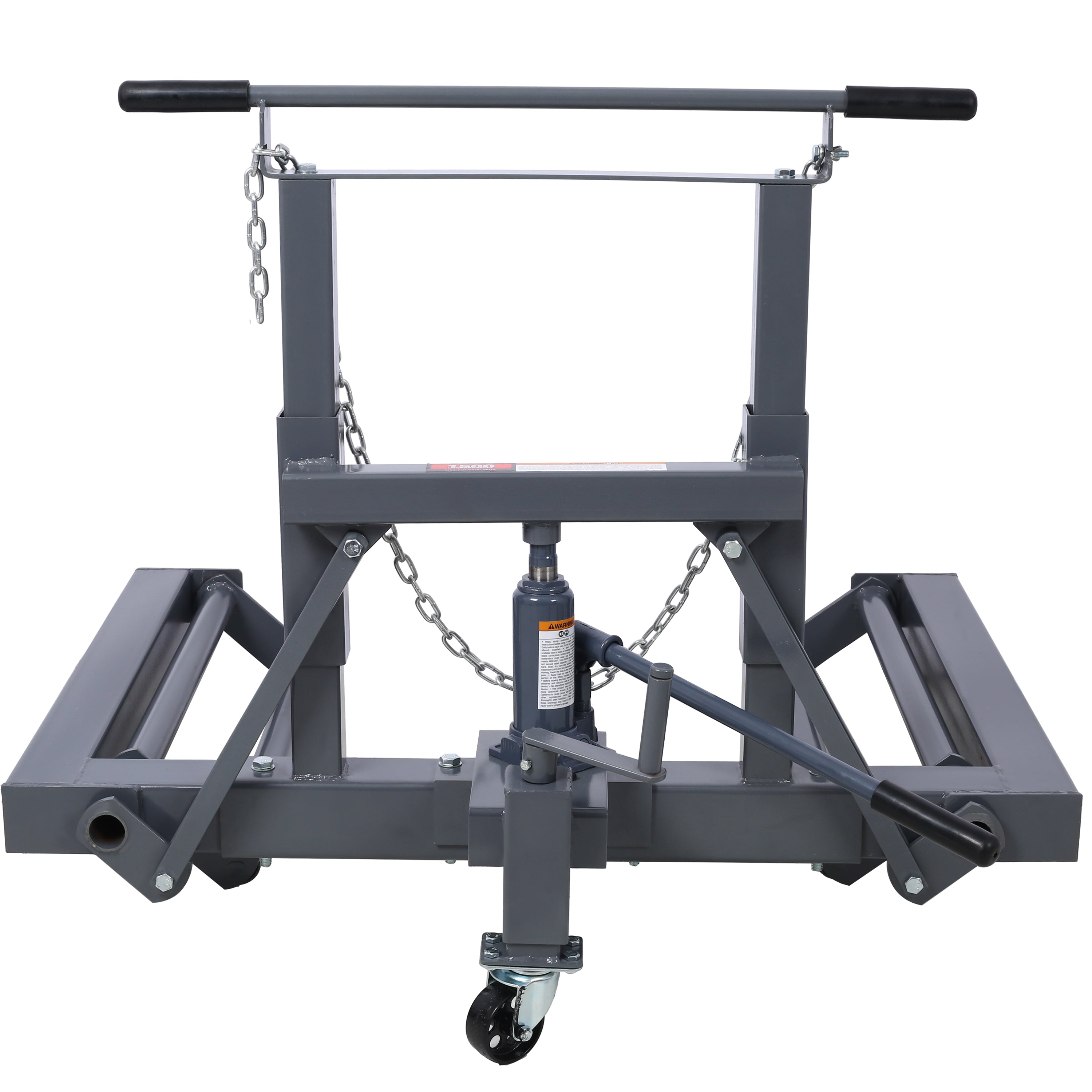 1,500 Lb. Capacity, Adjustable Height Dual Wheel Dolly for Large Trucks
