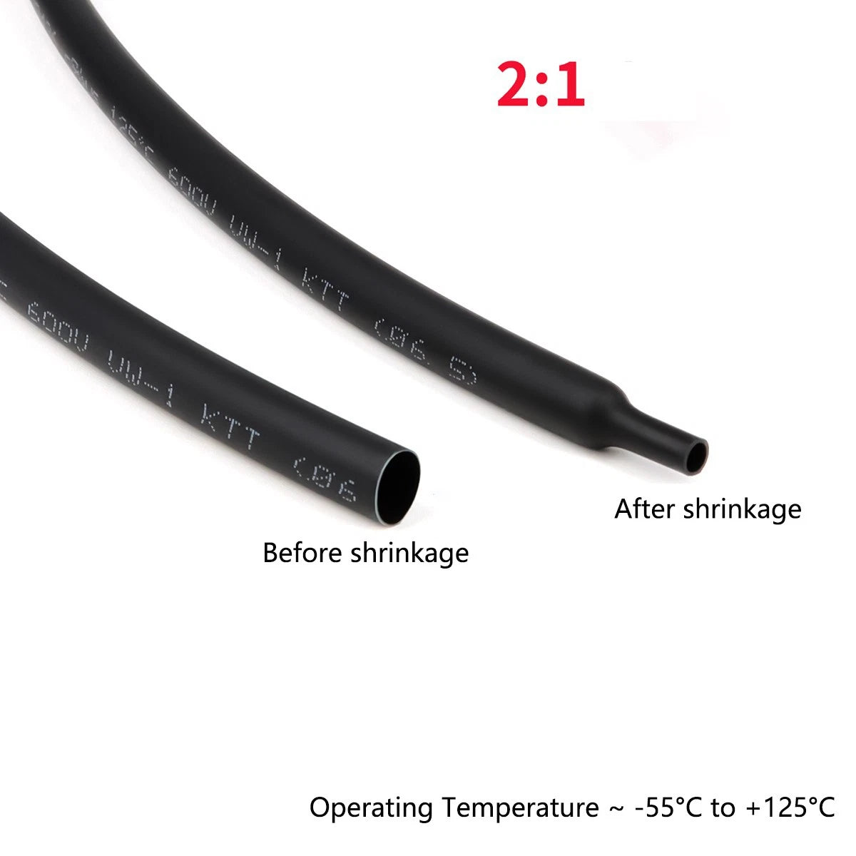 Heat Shrink Tubing 2:1 — Electrical Wire Sleeving, 5 Colors, Ø 1mm–50mm - HomeDIYer