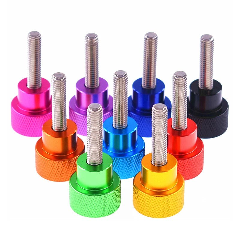 3/8 - 16UNC Knurled Thumb Screws – Aluminum Shank + Stainless Steel Hand Grip (6–100mm Lengths) - HomeDIYer