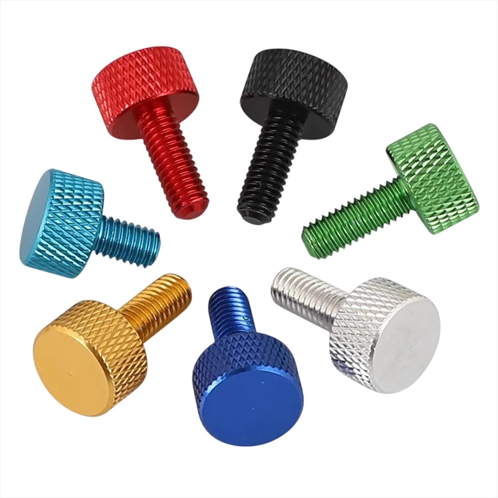 M3 M4 Knurled Thumb Screws – Aluminum Alloy Flat Head Hand Knob Bolts