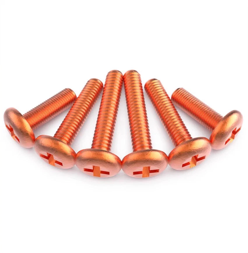 Copper Phillips Pan Head Machine Screws M2–M10, Multiple Lengths & Pack Sizes