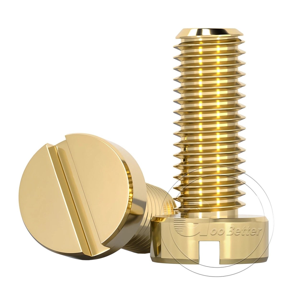 Brass Slotted Pan Head Machine Screws — M2 to M10, Multiple Lengths - HomeDIYer