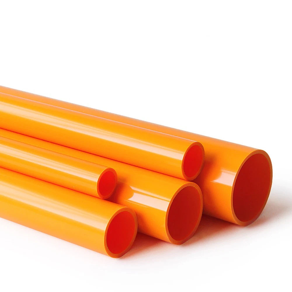 Orange PVC Round Tube | Solvent Weld Pipe | OD 20–50mm | 500mm Length
