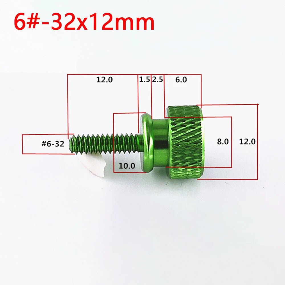 UNC 6 - 32 Aluminum Knurled Thumb Screws – High - Head Hand - Grip Bolts for PC Case & DIY - HomeDIYer