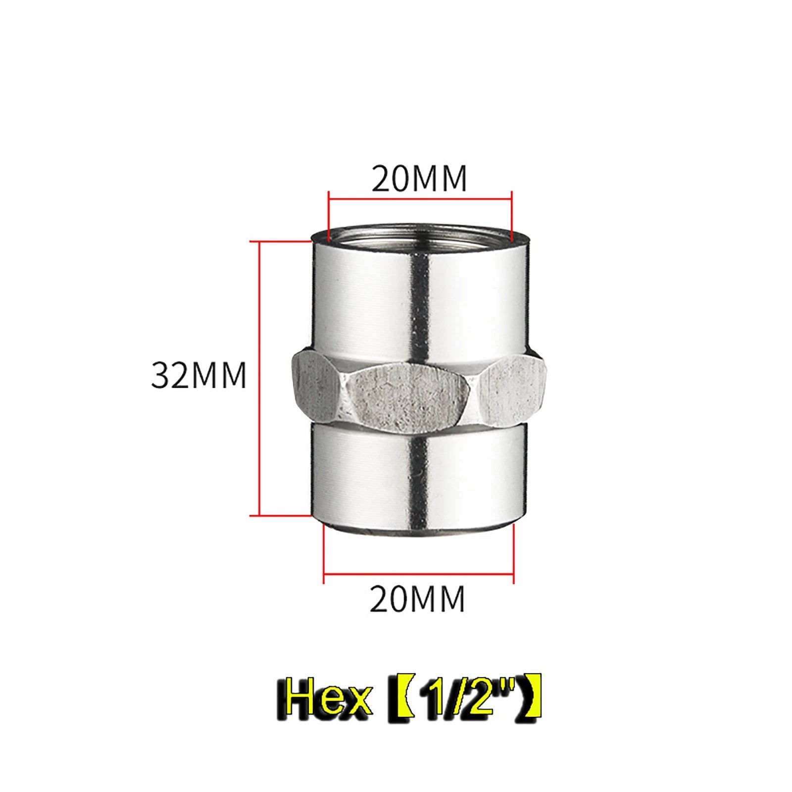 201 Stainless Steel Pipe Fittings — Female Socket Coupler Adapters (1/2", 3/4", 1")
