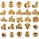 Brass Threaded Pipe Fittings 1/2" & 3/4" — Tee, Elbow, Joint, Cross, Cap & More