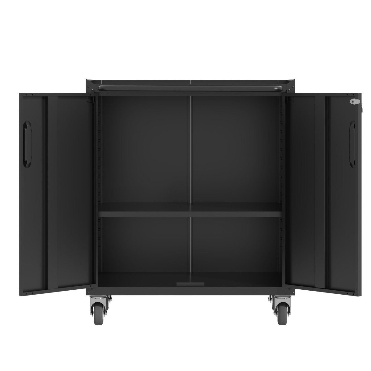 Heavy - Duty Metal Garage Storage Cabinet with Wheels - Sturdy and Durable Tool Storage Cabinet for Garage, Office, and Home Organizer Solutions - HomeDIYer