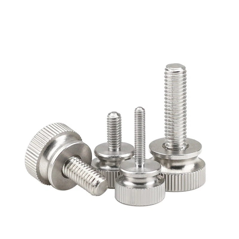 304 Stainless Steel Knurled Thumb Screws Ø M3 M4 M5 M6 Hand Grip Knob Bolts New