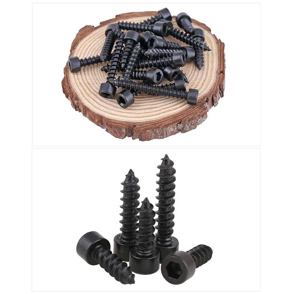 Hex Socket Cap Head Self Tapping Screws – Grade 8.8 Steel, M2–M6, Black Oxide