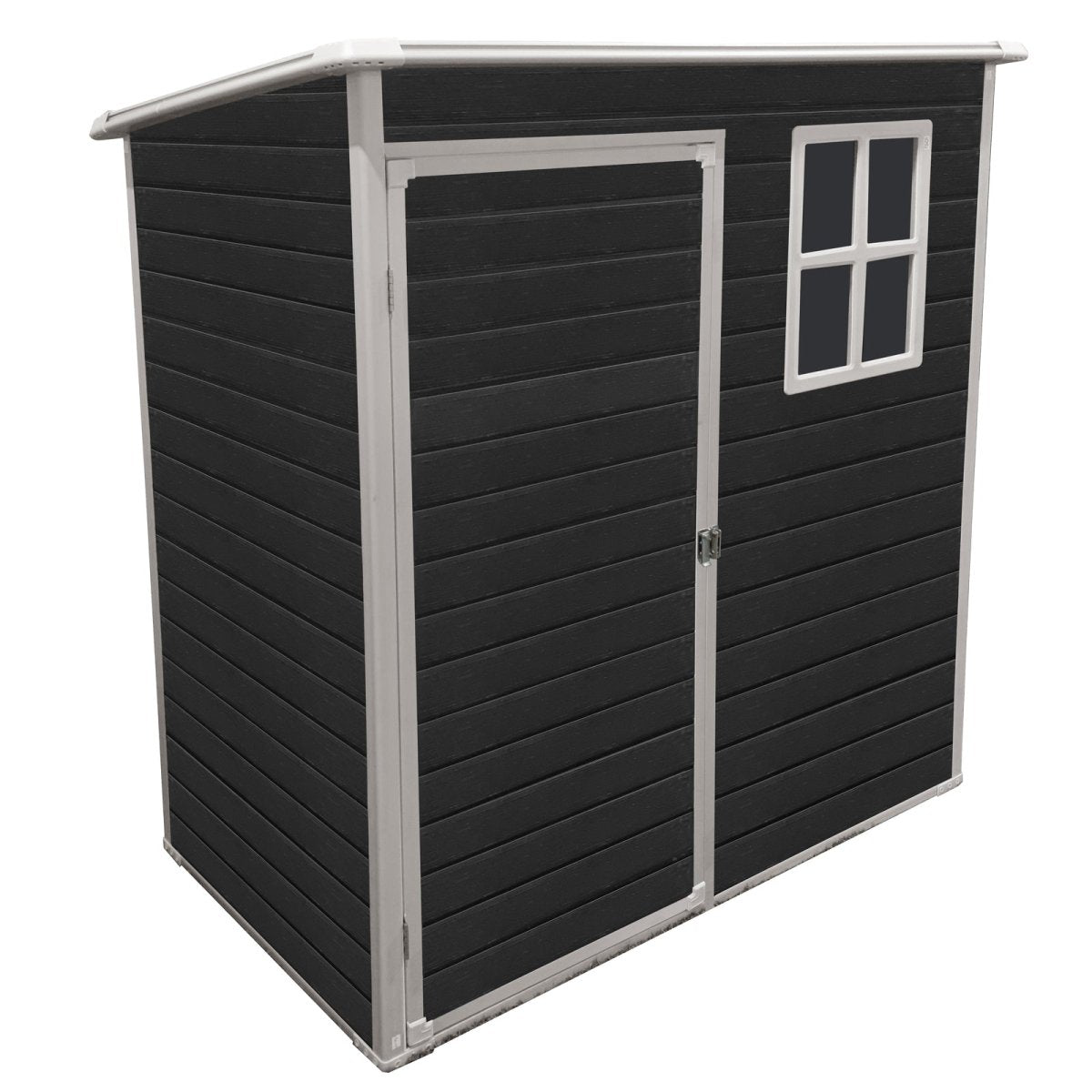 5x3ft Resin Outdoor Storage Shed Kit - Perfect to Store Patio Furniture,Black - HomeDIYer