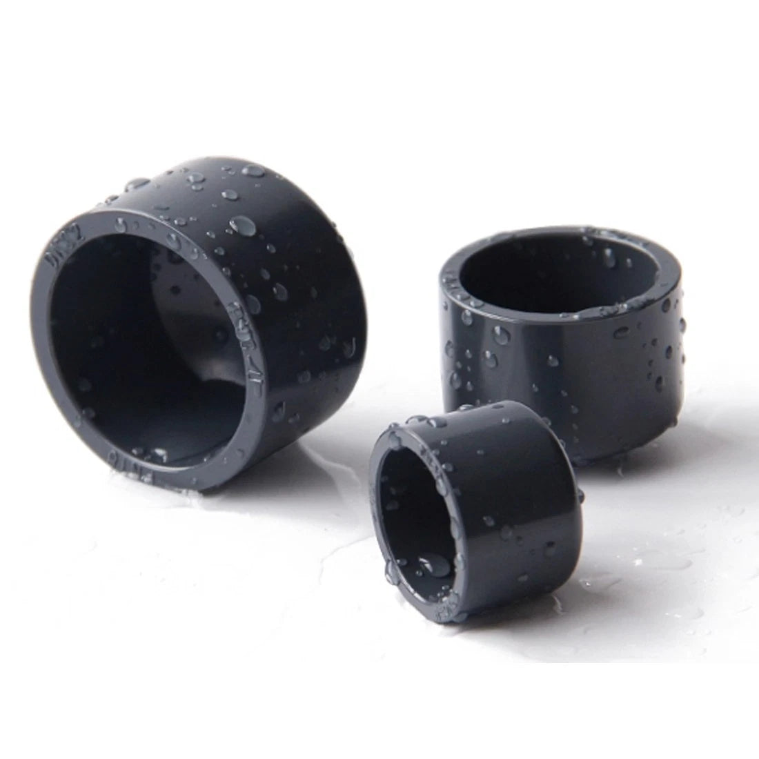 PVC Cap End Caps Plug Blanking 20~900mm Dark Grey Adhesive Drain Pipe Fittings
