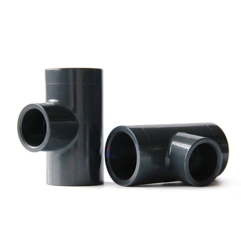 PVC Reducing Tee Pipe & Fittings Solvent Weld Pressure Adapter Connector Black