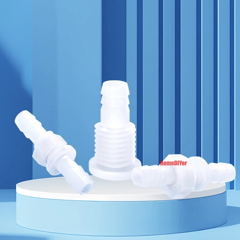 Plastic Barbed Hose Reducer Connector — Straight Thread Joiner for Air & Water Tube