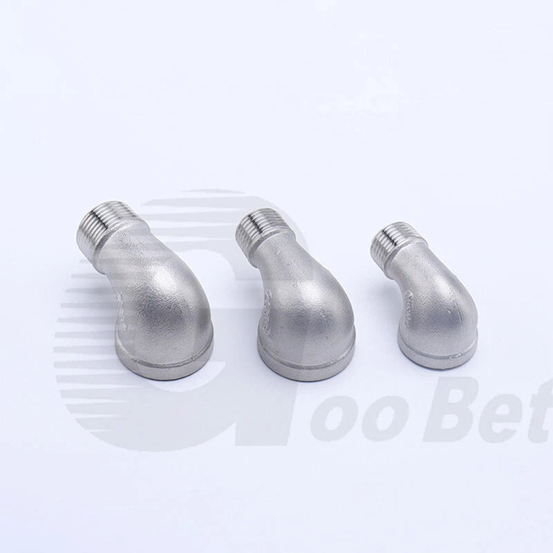 Stainless Steel Reducing 90° Elbow — BSP Male to Female Thread Pipe Fitting