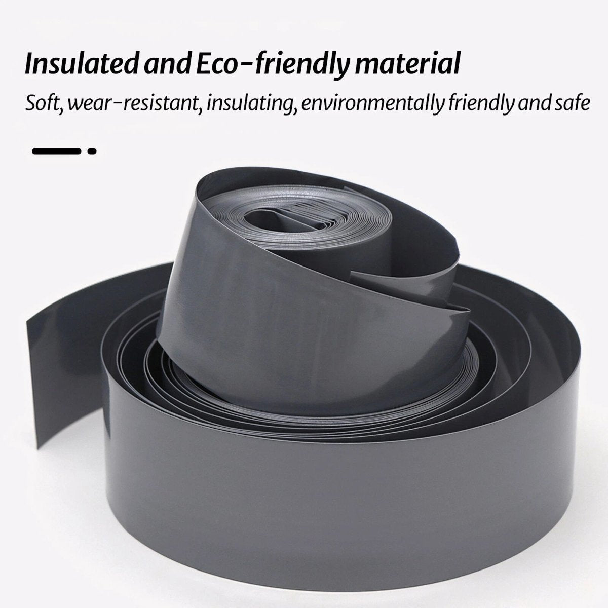 PVC Heat Shrink Tubing for Battery Wrap — Silver Gray, Flat Width 17–300mm - HomeDIYer