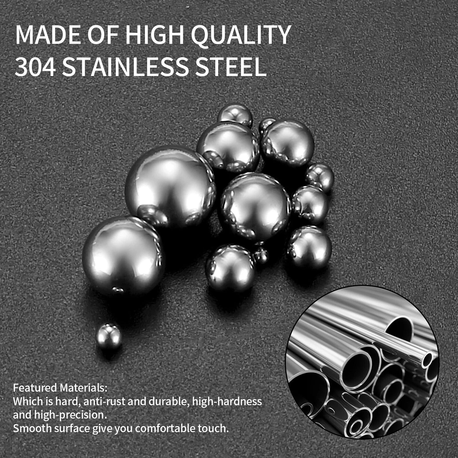 Stainless Steel Ball Bearings High Precision Solid Smooth Ball 2.3mm to 9.605mm