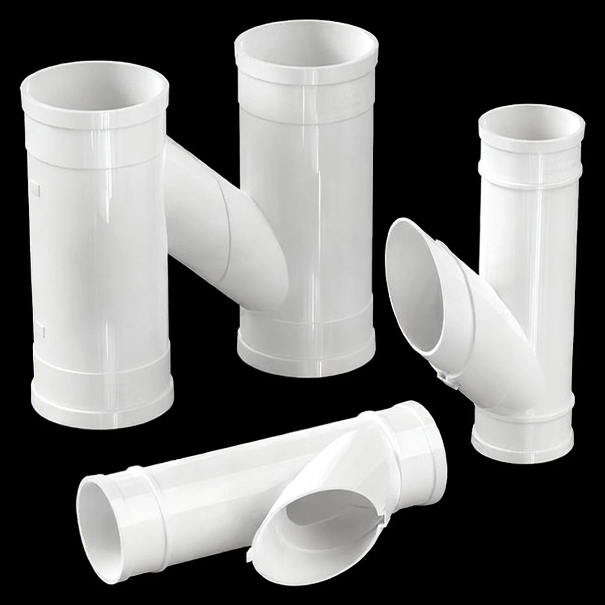 PVC Drain Pipe Connector Split-type Drainage Tube Fittings Interconnecting Pipe