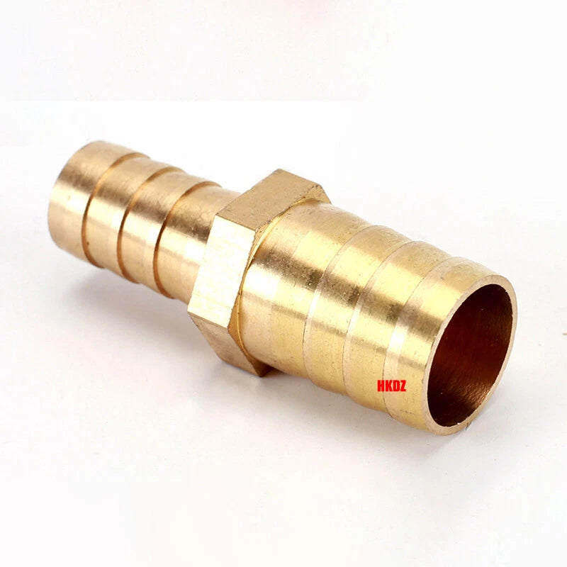 Brass Barbed Hosetail Straight Connector — Air Water Fuel Gas Hose Joiner