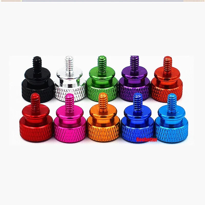6 - 32 Colored Knurled Thumb Screws – Aluminum PC Case Hand Screws - HomeDIYer